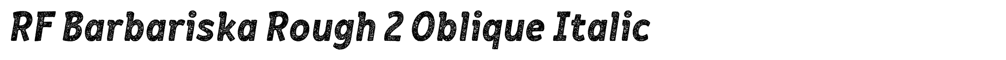RF Barbariska Rough 2 Oblique Italic image